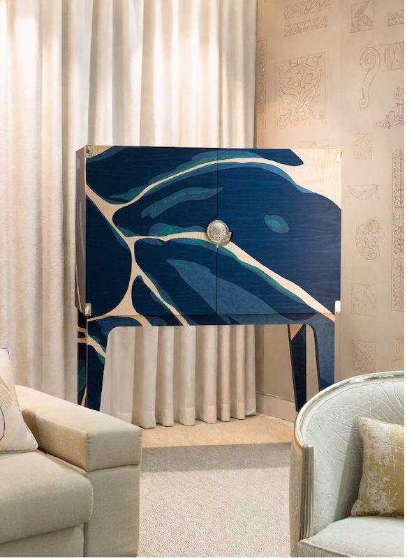 meuble bleu