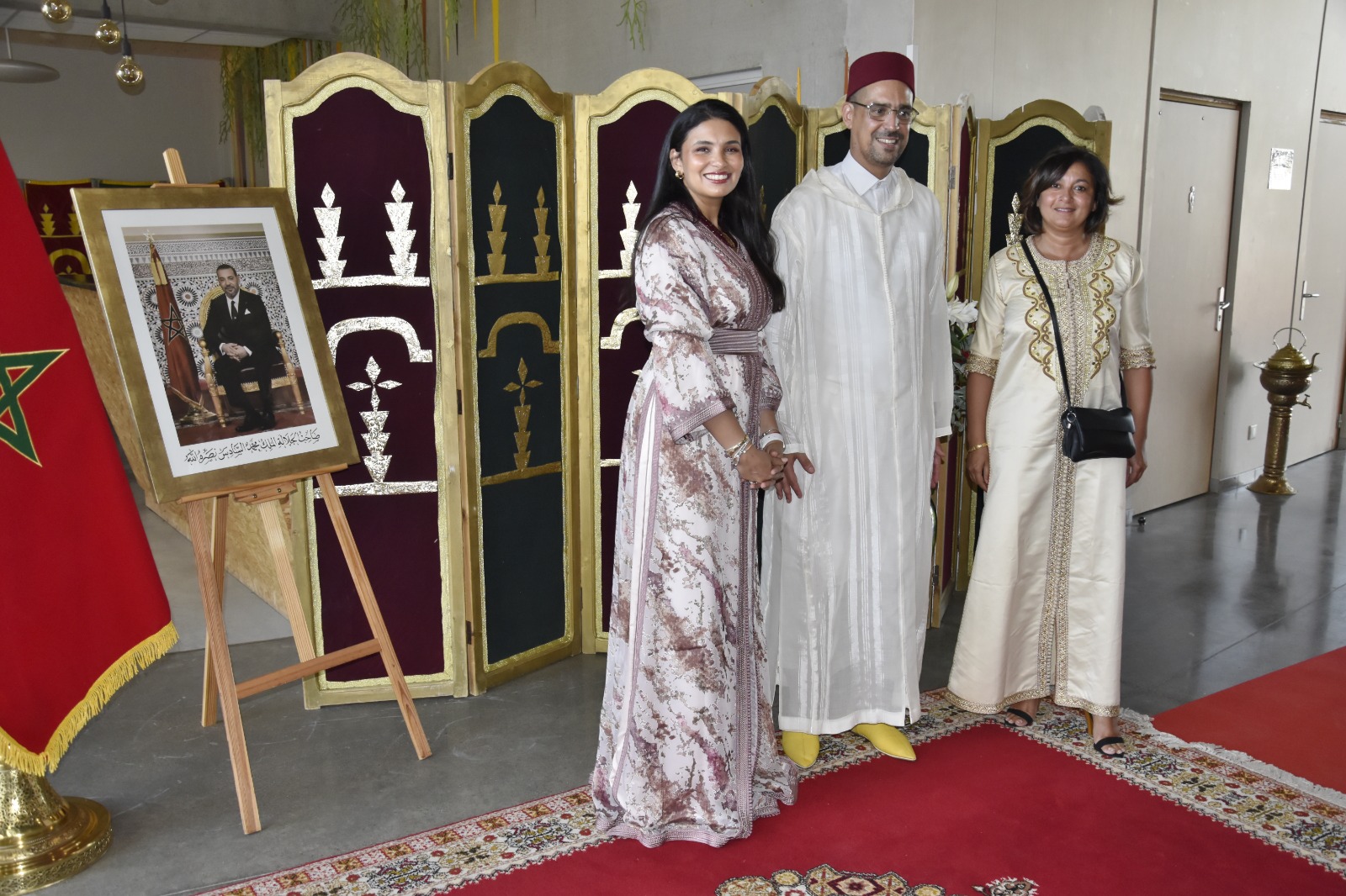 Le Consul Général du Royaume du Maroc à Dijon Souhail Bouslikhane et son épouse, accompagnés de Madame la Maire d'Avallon Jamilah Habsaoui